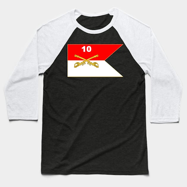 10th Cavalry Guidon Baseball T-Shirt by twix123844